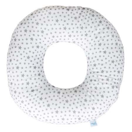 CEBA BABY Vankúš popôrodný Šedé hviezdičky na bielej