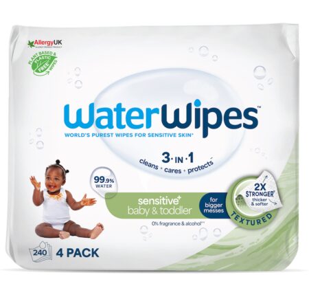 4X WATERWIPES Obrúsky vlhčené Baby&Toddler 3in1 60 ks (240 ks)