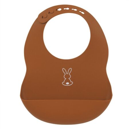 NATTOU Podbradník silikónový so zapínaním terakotový bez