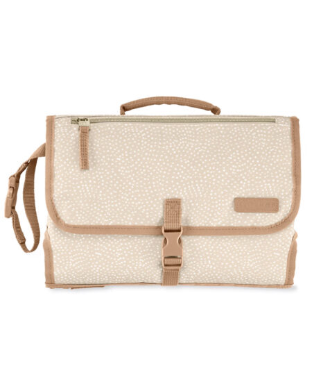 SKIP HOP Podložka prebaľovacia cestovná 2v1 Pronto Beige swirl dot