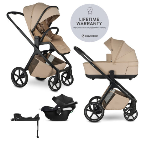 EASYWALKER Kočík kombinovaný Zoey Almond Taupe + CBX By CYBEX Aton B2 i-Size + základňa