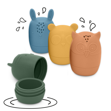 PETITE&MARS Hračky silikónové do vody AMIGOS