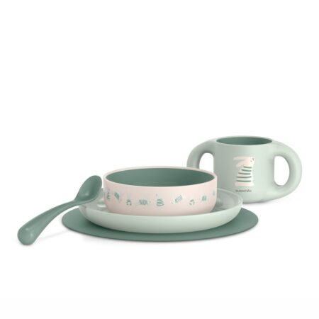 SUAVINEX | Jedálenský set WONDERLAND NEW +6 m - ZELENÝ