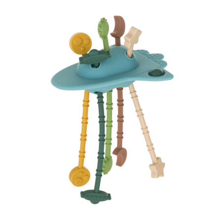 PETITE&MARS Hračka silikónová senzorická Crazy rocket