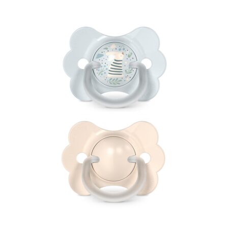 SUAVINEX | Cumlík SX PRO fyziologický 2 KS BUTTERFLY WONDERLAND NEW 0/6m - modrý králik+ krémový