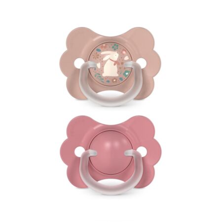 SUAVINEX | Cumlík SX PRO fyziologický 2 KS BUTTERFLY WONDERLAND NEW 6/18m - ružový králik + ružový