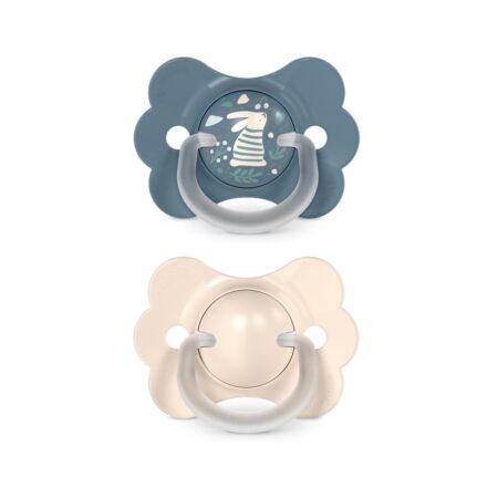 SUAVINEX | Cumlík SX PRO fyziologický 2 Ks BUTTERFLY WONDERLAND NEW 6/18m - modrý králik + krémový