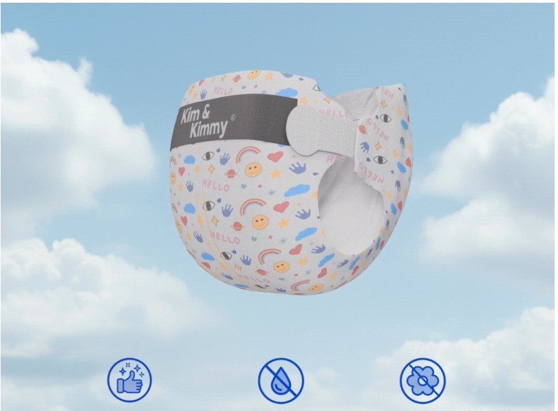 Kim & Kimmy Veľkosť 3 (6 - 11kg) - 60 ks plienok – Obrázok 4