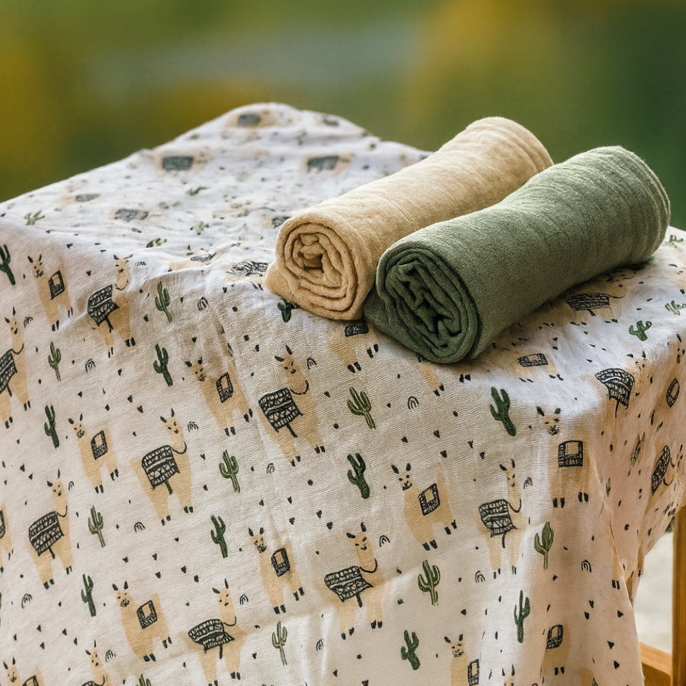 PETITE & MARS Sada plienok bambusová mušelínová 3ks Moussy Forest Fox 68 x 68 cm – Obrázok 2