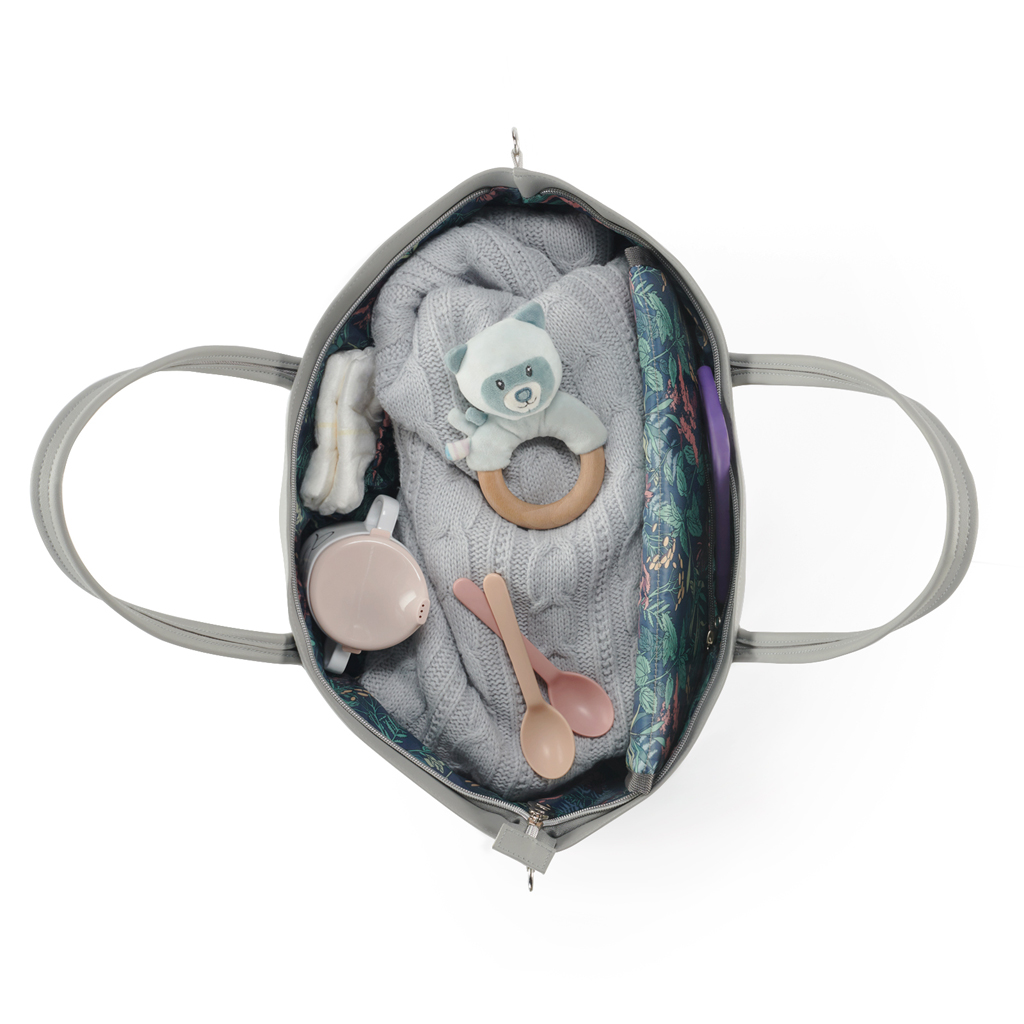 KINDERKRAFT SELECT Taška prebaľovacia Treasurebag Light Grey Nature Vibes, Premium – Obrázok 4