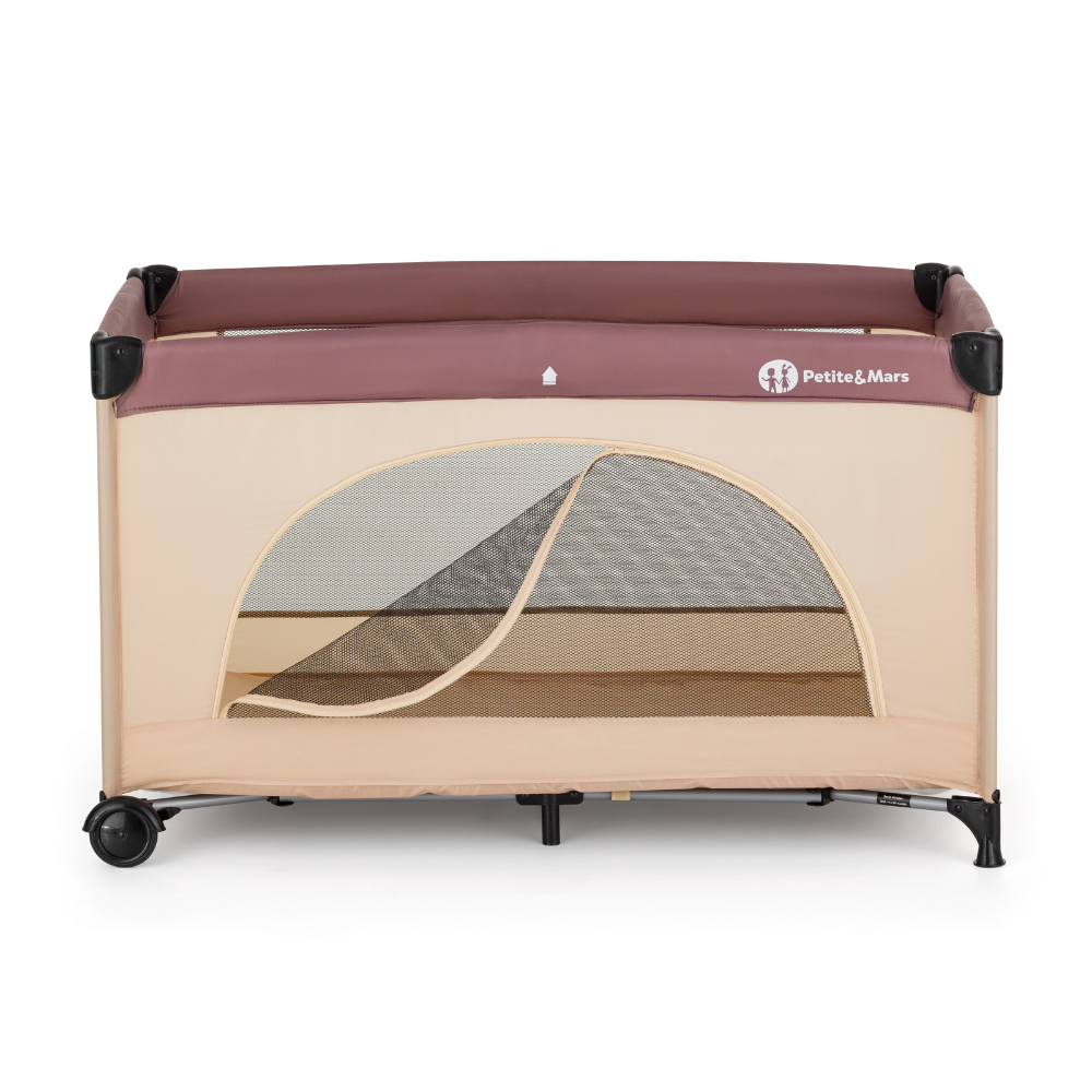 PETITE&MARS Postieľka cestovná Nyja Urban Jungle Sand – Obrázok 3